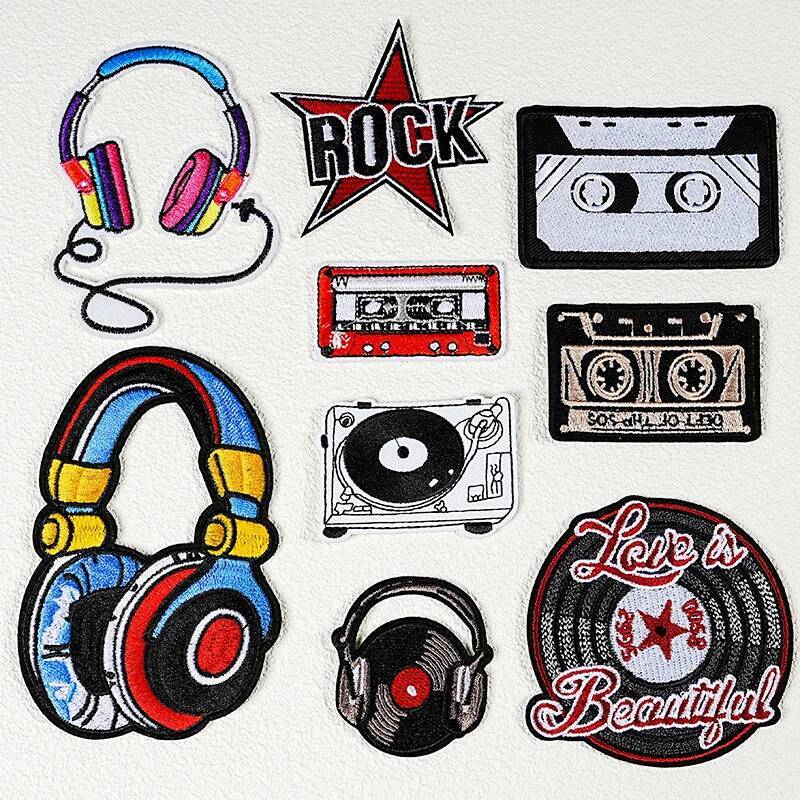 Picture Of Musical Instrument - Fashion instrument guitar Iron On Patches