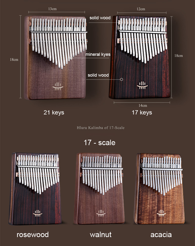 Hluru Kalimba 17 Keys with Hol - Musical Instrument Dulcimer recension och pris