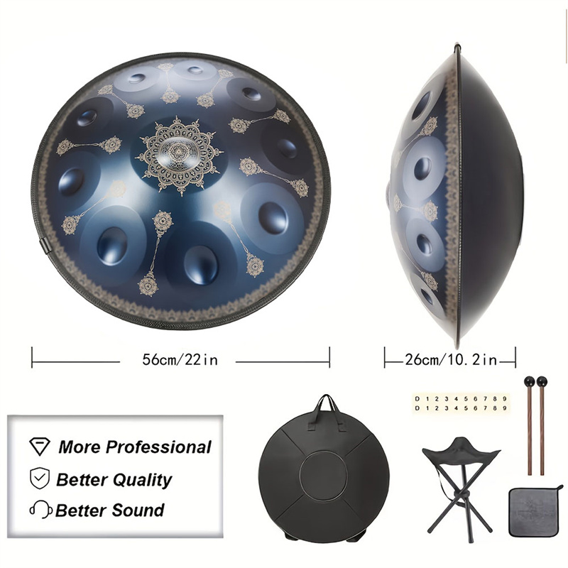 10 Notes Handpan Drum 22 Inch  - Musical Instrument Sounds recension och pris