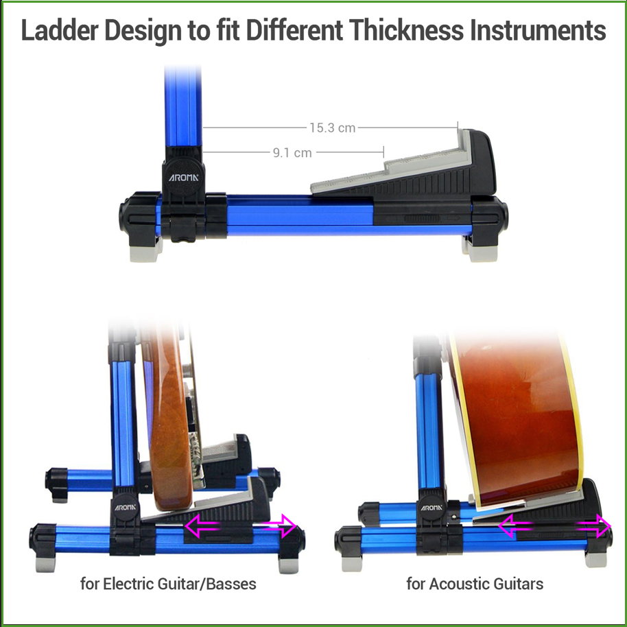 Foldable Aluminum Guitar Stand - Musical Instrument Dulcimer recension och pris