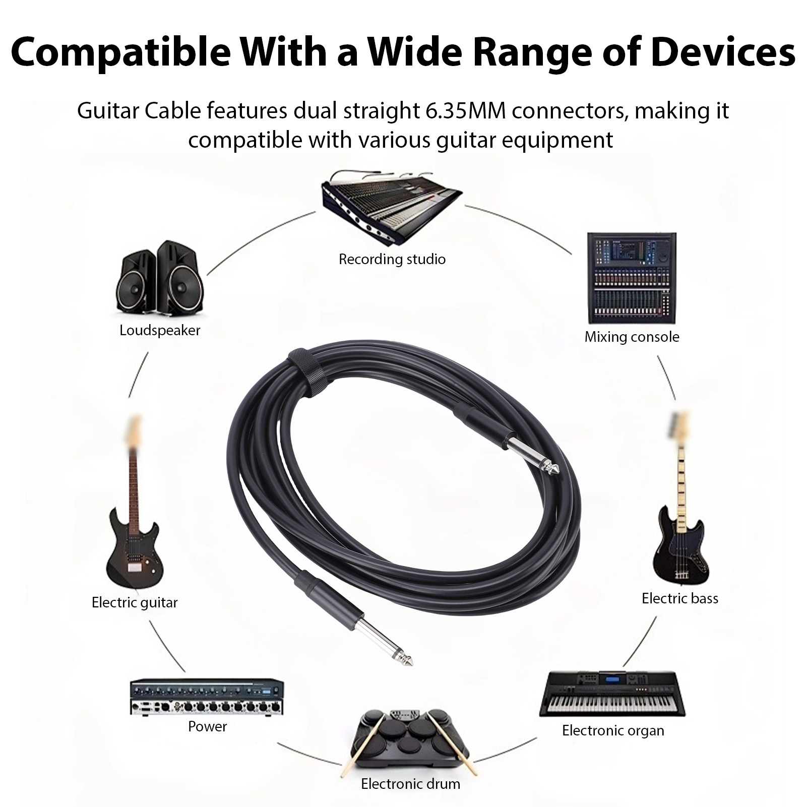 Guitar Cable 6.35mm Mono Sound - Musical Instrument Sounds recension och pris