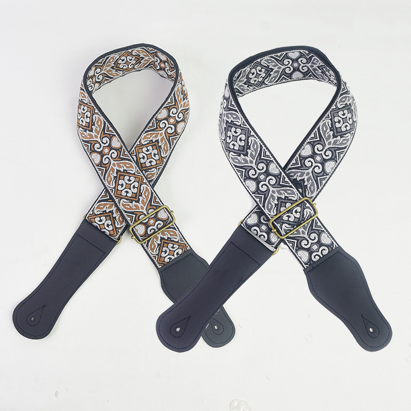 Guitar Strap Embroidered Print - Musical Instrument Sounds recension och pris