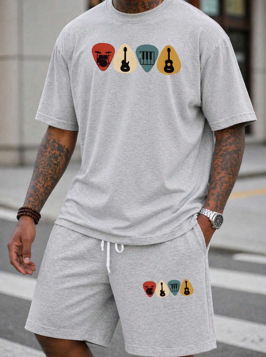 Men S 2 Piece Oversized T-Shir - Musical Instrument Of recension och pris